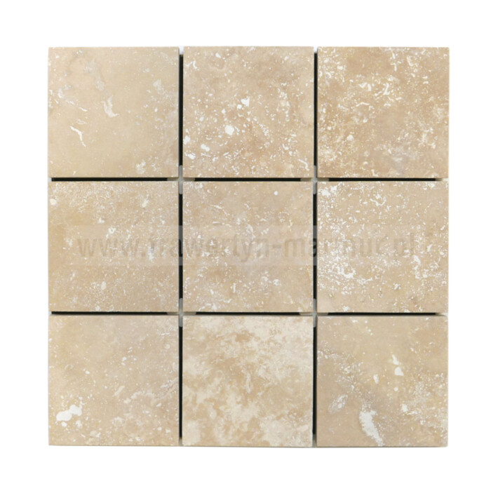 Trawertyn płytki Ivory H/F 10cm x 10cm x 1cm