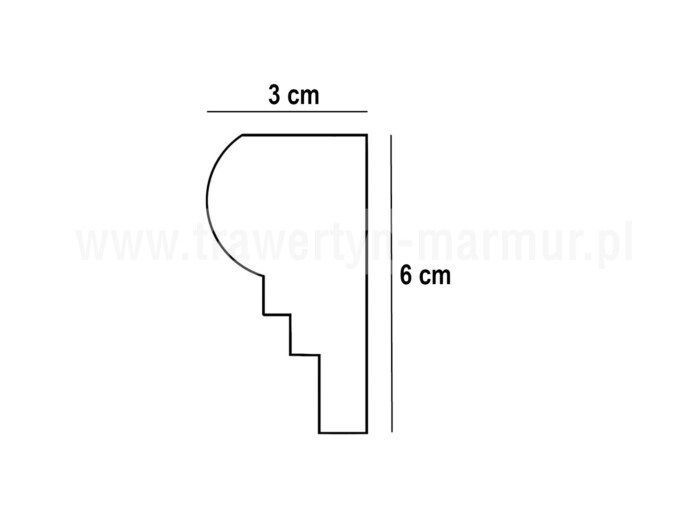 Dekor trawertynowy Ivory II Step 6,3cm x 30,5cm