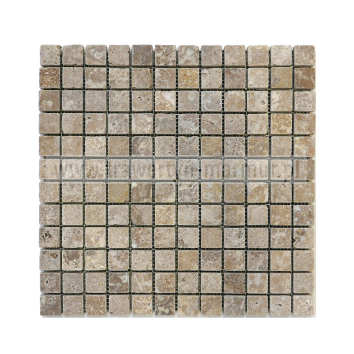 Mozaika kamienna trawertyn Noce Tumbled 2cm x 2cm