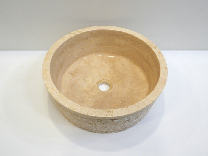 Umywalka kamienna nablatowa trawertyn Ivory CM-04-01