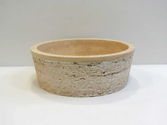 Umywalka kamienna nablatowa trawertyn Ivory CM-04-01