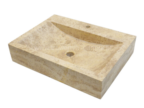 Umywalka kamienna nablatowa trawertyn Ivory CM-10