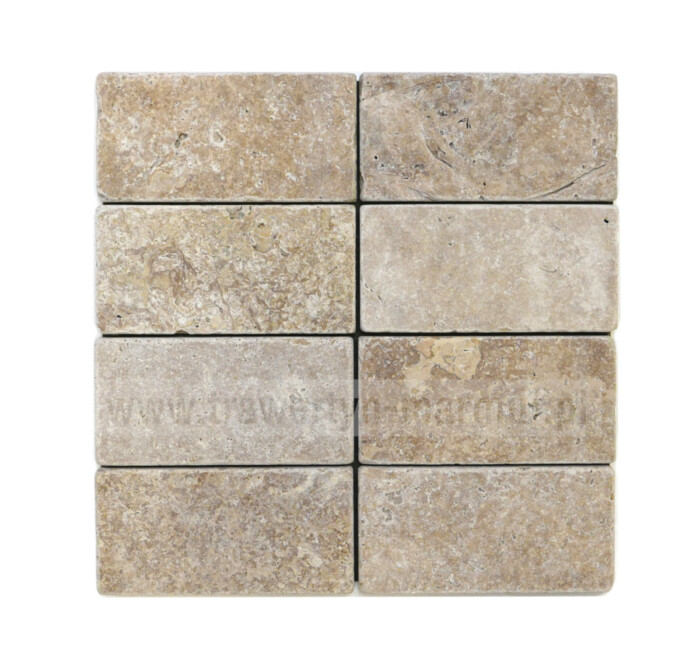 Trawertyn płytki Noce Tumbled 7,5cm x 15cm x 1cm