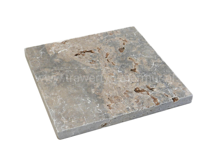 Płyty tarasowe trawertyn szary Silver Tumbled Square Pavio 3cm